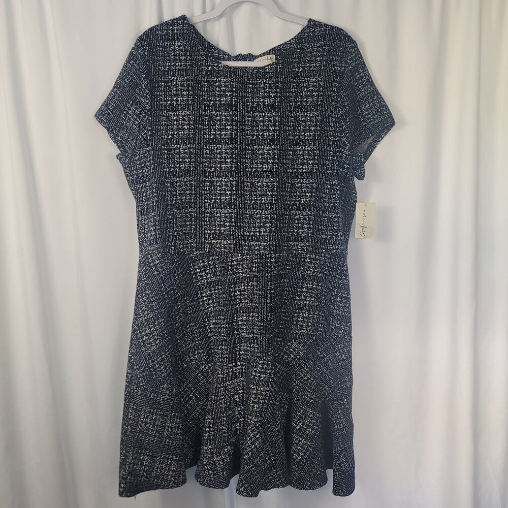 Maison Jules Mini Fit & Flare Dress Size XXL Black & White Short Sleeve NEW